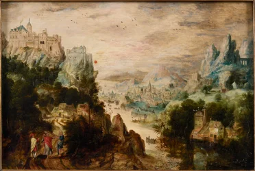 Táj az Emmausba vezető úttal, 1540 körül.