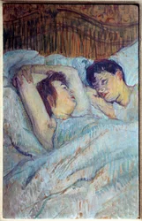 Az ágyban Henri de Toulouse Lautrec festménye (Toulouse-Lautrec