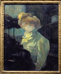 A kalapos Henri de Toulouse Lautrec festménye (1864-1901) 1900 V. 0,61x0,49 m Albi, Toulouse Lautrec múzeum