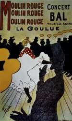 Moulin Rouge: La Goulue - 1891 - 191 × 117 cm - színes litográfia