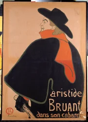 Aristide Sparrow-t (1851-1925) a kabaréjában ábrázoló plakát. Henri de Toulouse-Lautrec (Toulouse Lautrec) litográfiája (1864-1901). 1893. Párizs, Plakát- és Reklámmúzeum