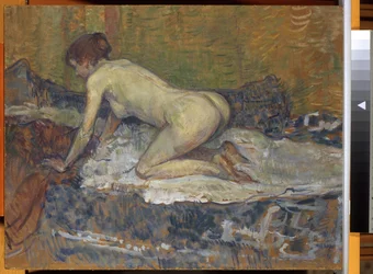 Guggoló vörös hajú akt, 1897