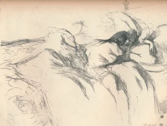 Nő ébred az ágyban, 1896
