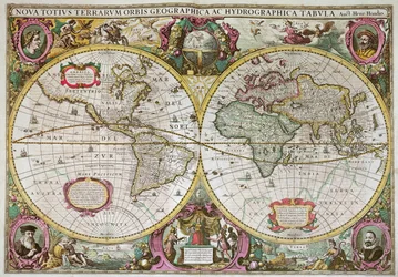 Az egész Föld új szárazföldi és vízi térképe, 1630