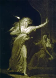 Lady Macbeth, felvonás, 5. jelenet, első, akkor itt az ideje, hogy ne tegyük? H. Fuseli után festett