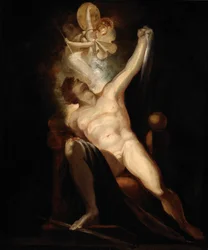 John Milton Elveszett paradicsoma, Sátán és a Bűn születése (II. könyv, 746-758), a Milton Galéria 6. festménye