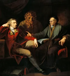 A művész Johann Jakob Bodmerrel beszélget