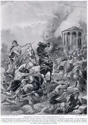 Boadicea támadása Camulodunum ellen Kr. u. 60-ban, a „Hutchison