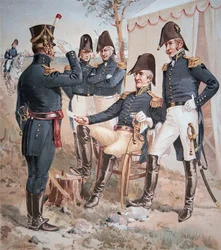 Andrew Jackson tábornok (1767-1845) és munkatársai a terepen