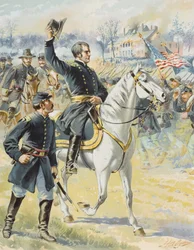 Hooker vezérőrnagy a Chancellorsville-i csatában, Virginia, 1863. május 3.