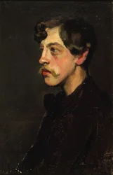Camille Mauclair költő portréja 1872-1945, c. 1895.