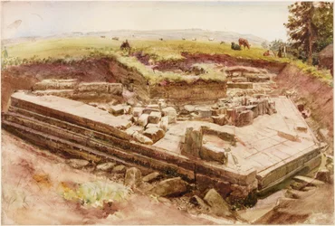 Cilrunum vagy Chesters (guache, ceruza és akvarell papíron)