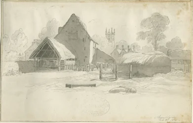 Shenstone – Farm: szépia rajz, nd [1788-1855] (rajz)
