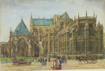 A Westminster apátság VII. Henrik kápolnájának látképe, 1913 (wc, papír)