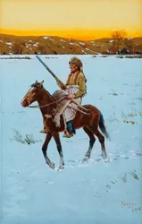 A vadászatból visszatérő indián, 1912