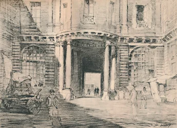 Kettős sorfalú, elhagyatott paloták, c1927, 1927