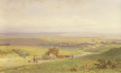 Pevensey Bay, Sussex, 1868 (wc, bc, grafit és papírkaparás)
