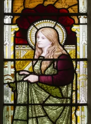 Cambridge, Trinity College, Heaton Butler & Bayne, Henry Holiday, Phoebe, 1870, Phoebe Cookson, Carl Almquist átdolgozása.