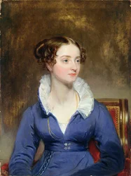 Fiatal nő kék ruhában, kb. 1825