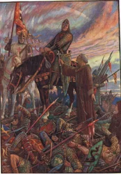 A hastingsi csata után, illusztráció Rudyard Kipling „Anglia története” című művéből, 1911