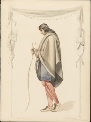 Indiai figura profilban