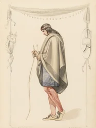 Indiai figura profilban, 1851.