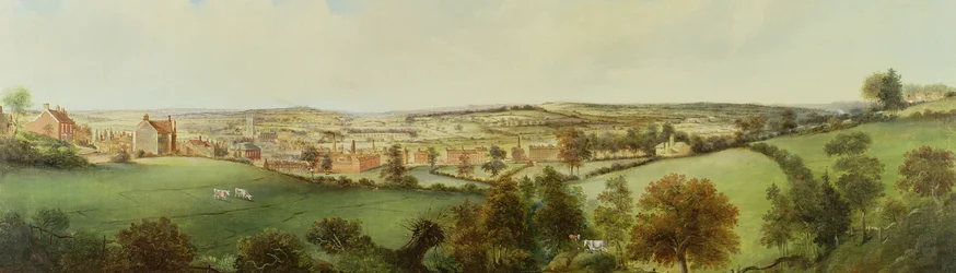 Panorámás kilátás Stoke on Trent városára
