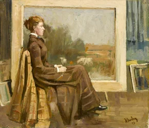 Hölgy portréja, ül a művész leendő felesége, 1893