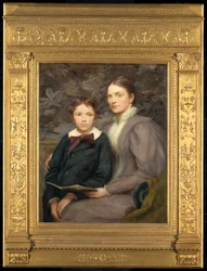 Mrs. William T. Evans és fia, 1895.
