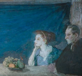Mr. és Mrs. Atherton Curtis portréja csendélettel