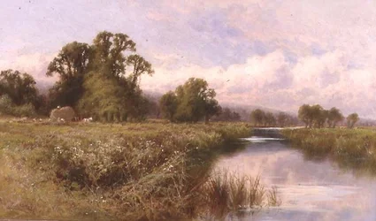 Meadow Landscape near Marlow-on-Thames (olaj, vászon)