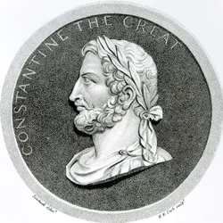 Nagy Konstantin portréja, „A Római Birodalom hanyatlásának és bukásának története”, 5. évf. 49. oldal, Edward Gibbon, 1808