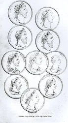 Római császárok portréi, Edward Gibbon "A Római Birodalom hanyatlásának és bukásának története" című művéből, I. kötet, 1808.