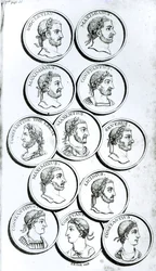 Római császárok portréi, „A Római Birodalom hanyatlásának és bukásának története”, II. kötet, 50. oldal, Edward Gibbon, 1808