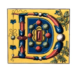 Kezdő D betű, 15. század, 1843.