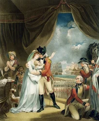 Háború, vésette John Whessell (kb.1760-1823), kocsma. szerző: T. Simpson és Darling und Thompson, 1798 (stipple-metszet) (125539-es pár)