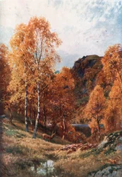 Arany ősz, Trossachs, Perthshire (színes litográfia)