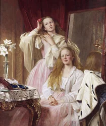 Emma és Federica Bankes of Soughton Hall, írta Henry Tanworth Wells