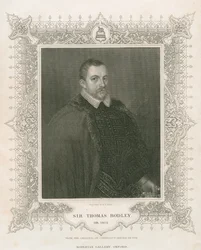 Sir Thomas Bodley (1545-1613) portréja (metszet)