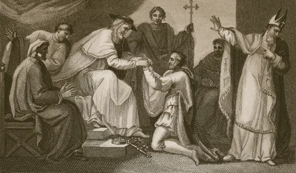 John beadványa, Delatre metszete, illusztráció David Hume 
