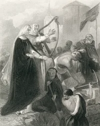 New Ross falazata, Wexford megye, Írország 1798-ban, Thomas Wright „Írország története” című művéből, 1854 körül megjelent (metszet)