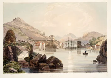 Passages kikötője, a „Tájvázlatok Spanyolország baszk tartományaiból, válogatott nemzeti zenével” című könyvből, megjelent 1838-ban
