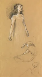 Tanulmány a "Tristram és Yseult" számára, 1901 körül