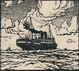 Gőzös a tengeren, 1919