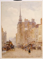 Lenézés a Ludgate-hegyre a Szent Pál lépcsőjéről, 1900