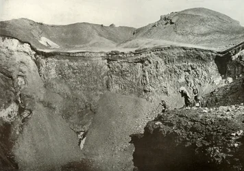 Fuji-San szent krátere, 1910.