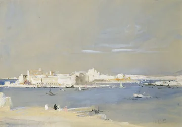 The Harbour, Valletta, Málta (wc és testszín színezett papíron)