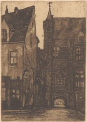 Kilátás a Vleeshuis-ra Antwerpenben
