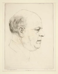 H. N. Bialik (a fej arcképe profilban)