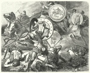 Epaminondas megmentette Pelopidas életét a mantineai csatában, ie 385-ben